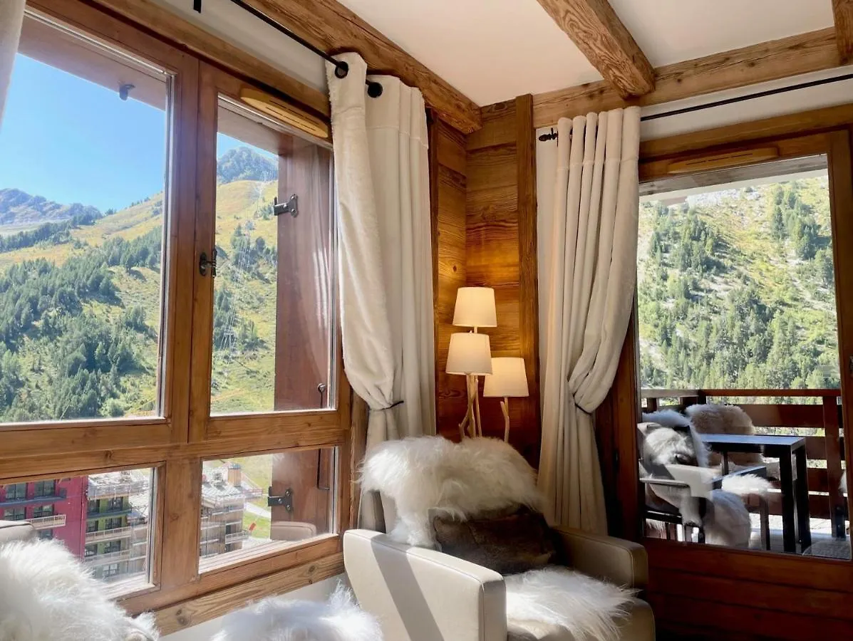 Arc 1950, ambiance chalet luxe 5/7pers dans résidence 5* skis aux pieds avec SPA Les Arcs  Appartement Les Arcs (Savoie)